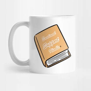 Emotional Support Kindle Yellow - Text On Closed Book Mug